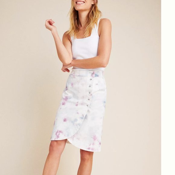 NWT anthropologie kimmie tie-dye tulip midi skirt - Picture 2 of 9